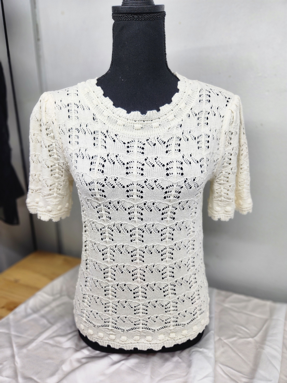 Baltic Born Ivory Open-Stitch Sweater